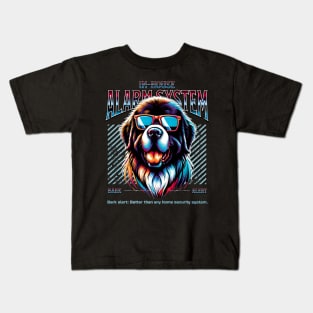 Bark Alert Newfoundland Dog Kids T-Shirt